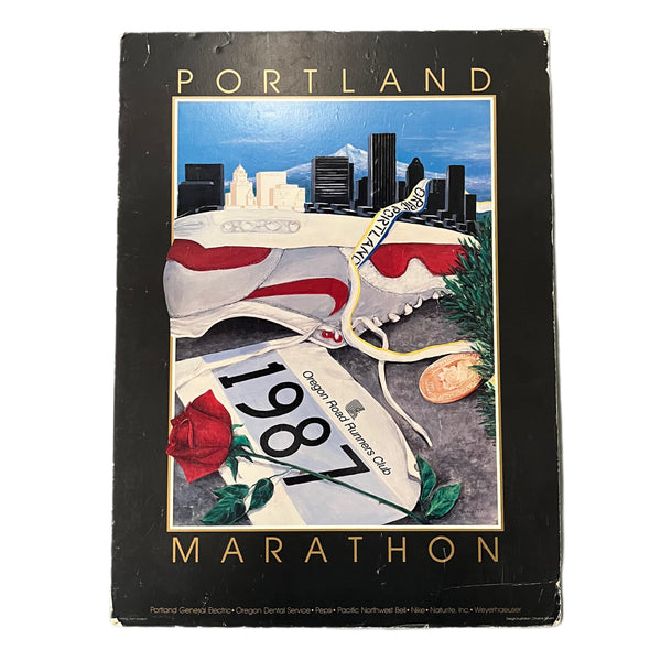 Original 1987 Promotional Nike Portland Marathon Print/Display